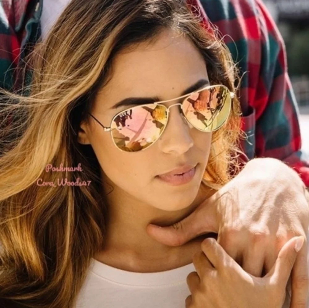RayBan Aviator Copper Flash Lenses RB3025 Gold Frame 58 / 62 Unisex New - Picture 13 of 16